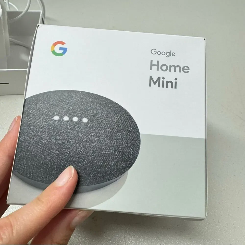 Google Home Mini Dark Grey With Box And Charger Preowned